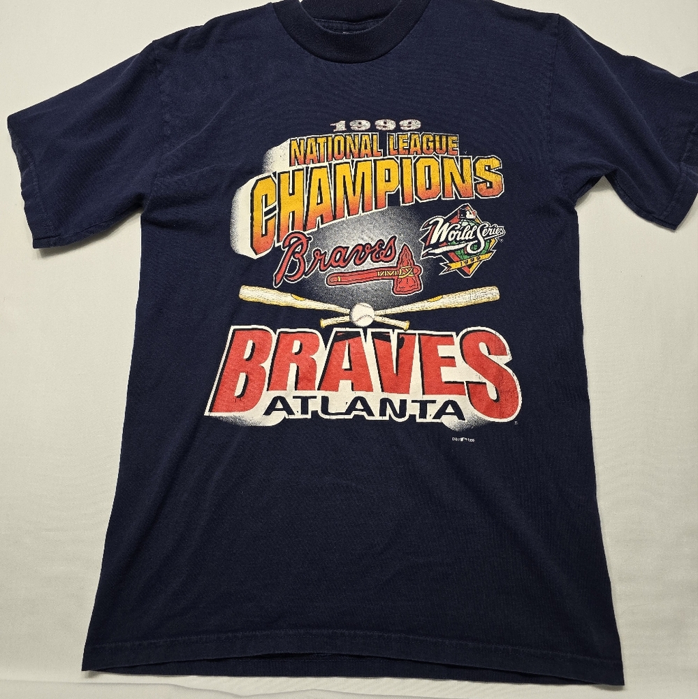 1999 National League Champions Atlanta Braves Baseball T-Shirt Vintage